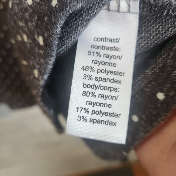 Maurices 24/7 black polka dot size 4 long sleeve sweater - Picture 4 of 7